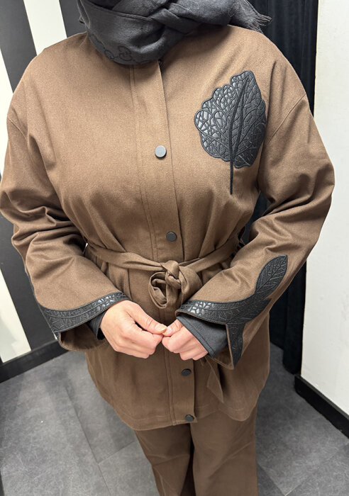 SBL Desing Kolları Yaprak Detayşı Takım KAHVE - 4