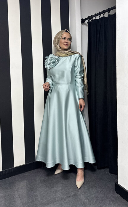 Senna Design Rosebud Dress MİNT - 3