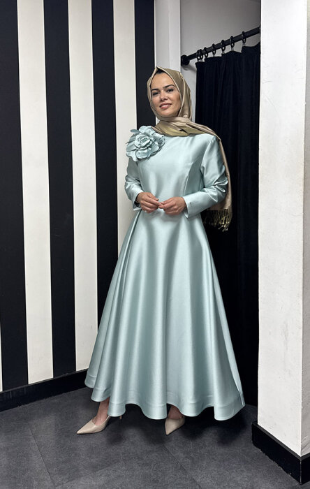 Senna Design Rosebud Dress MİNT - 2