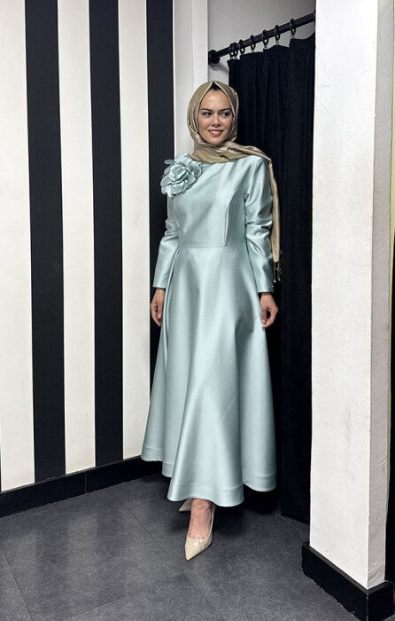 Senna Design Rosebud Dress MİNT - 1