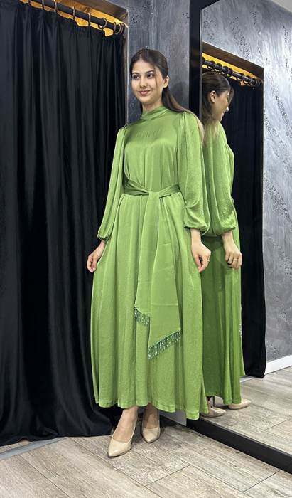 Senna New Ferrandız Dress YEŞİL - 2
