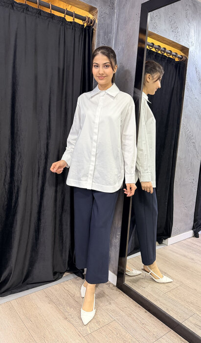 Sentez Milano Boru Paça Pantolon LACİVERT - 2