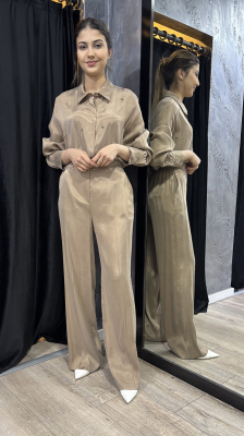 Si Design Cepli Cupro Pantolon MİNK 