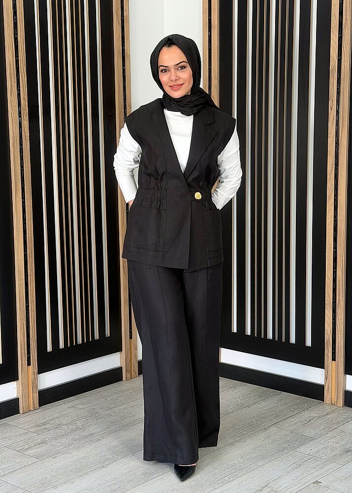 Si Design Kargo Cepli Bol Paça Pantolon SİYAH