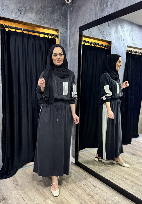 Si Design Kolları Parça Detaylı Bluz SİYAH - 3