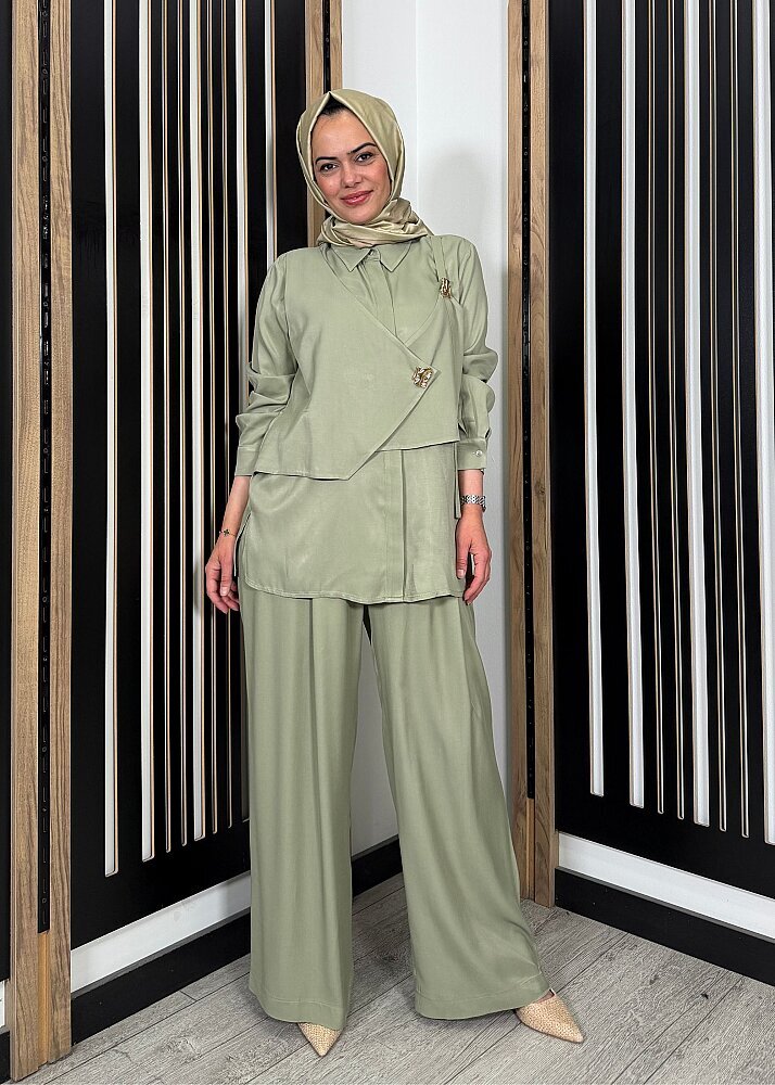 Si Design Önü Kapaklı Ceket KHAKİ (1)