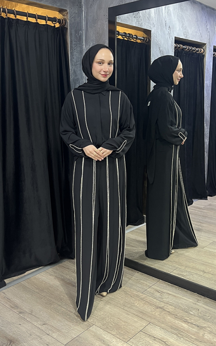 Si Design Oya Detaylı Gömlek BLACK - 4