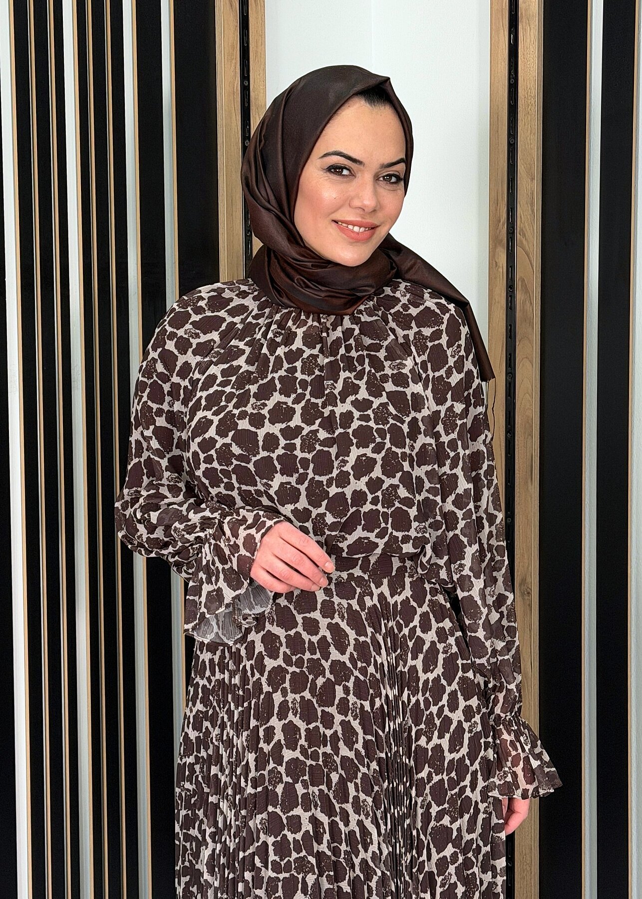 Si Design Şifon Bluz Desenli Bluz ORJİNAL - 1