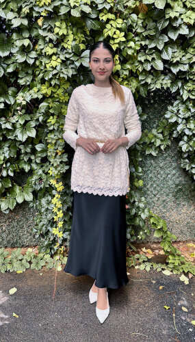 Si Desing Beli Kemerli Tunik EKRU 