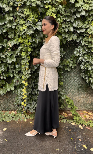 Si Desing Beli Kemerli Tunik EKRU - 3