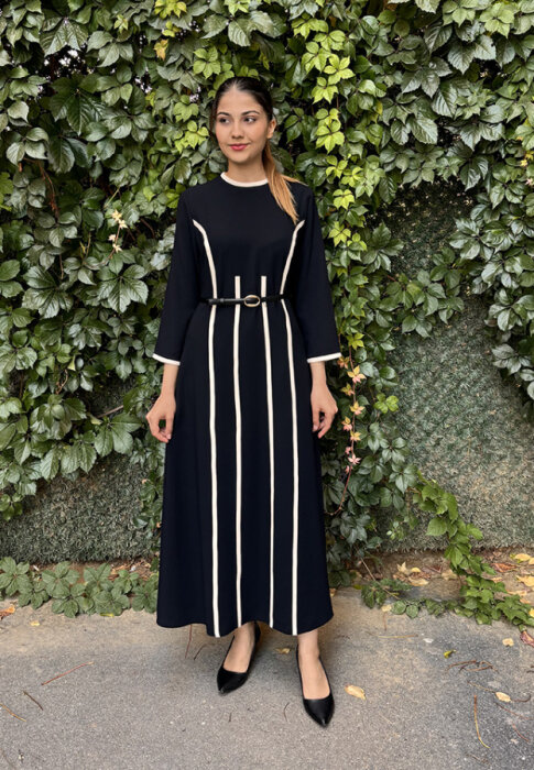 Si Desing Biyeli Elbise SİYAH - 3