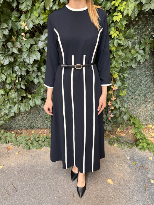 Si Desing Biyeli Elbise SİYAH - 4