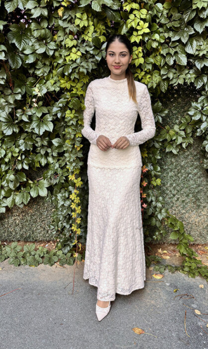 Si Desing Dantelli Etek EKRU - 1