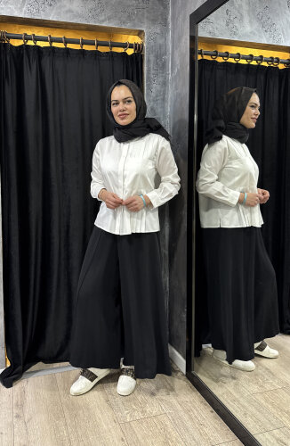 Si Desing Önü Fırfırlı Bluz EKRU - 2