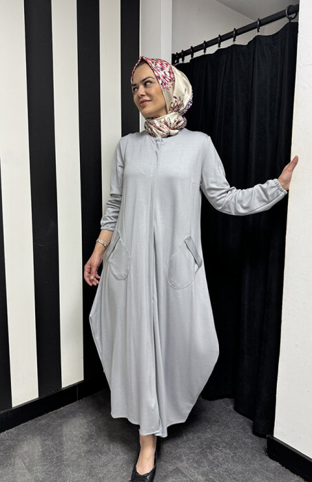 Studio Nish Önü Fermuarlı Oysho Kap GRİ - 3
