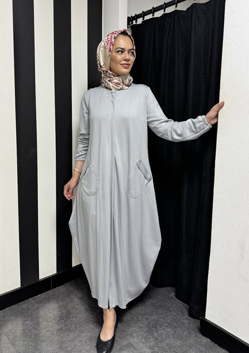 Studio Nish Önü Fermuarlı Oysho Kap GRİ - 4