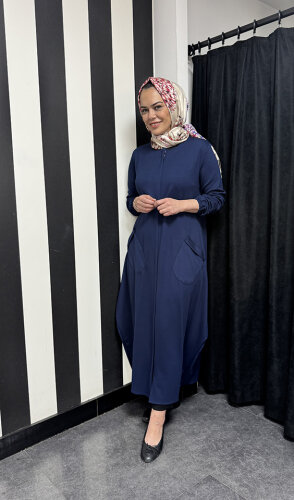 Studio Nish Önü Fermuarlı Oysho Kap LACİVERT - 3