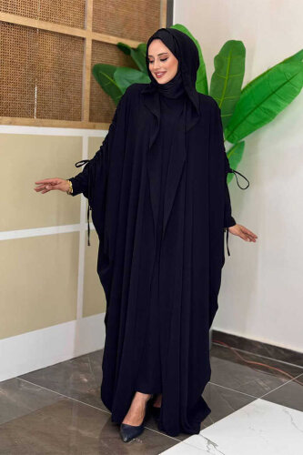 StudioNish Abaya Elbise Takım SİYAH - STUDIO NİSH