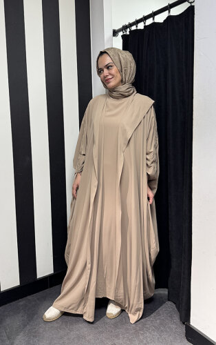 StudioNish Abaya Elbise Takım VİZON - STUDIO NİSH
