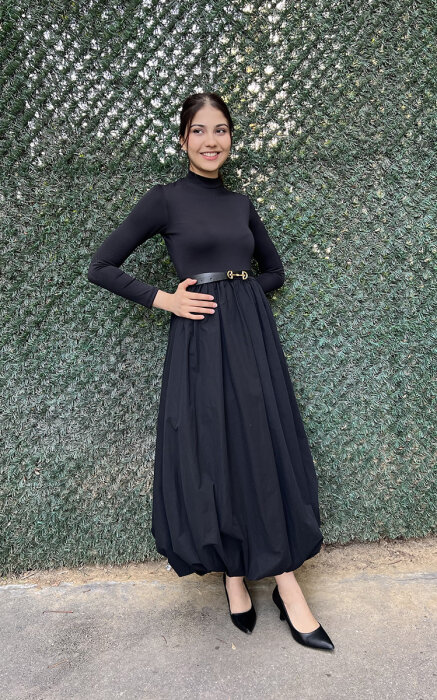 StudioNish Balon Elbise SİYAH - 3