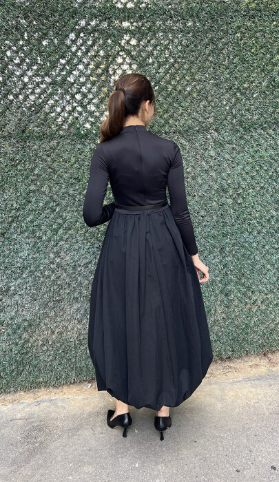 StudioNish Balon Elbise SİYAH - 4