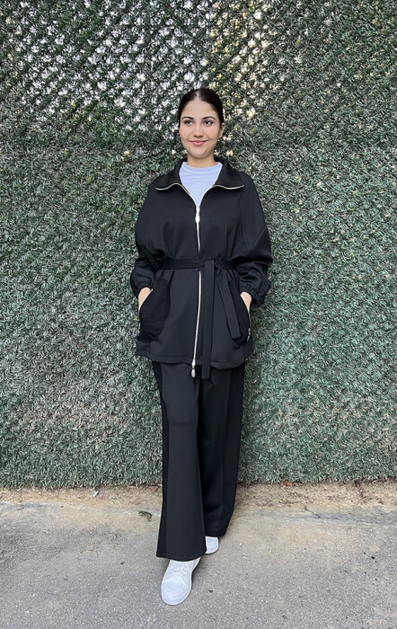 StudioNish Çift Fermuarlı Scuba Takım SİYAH - 1