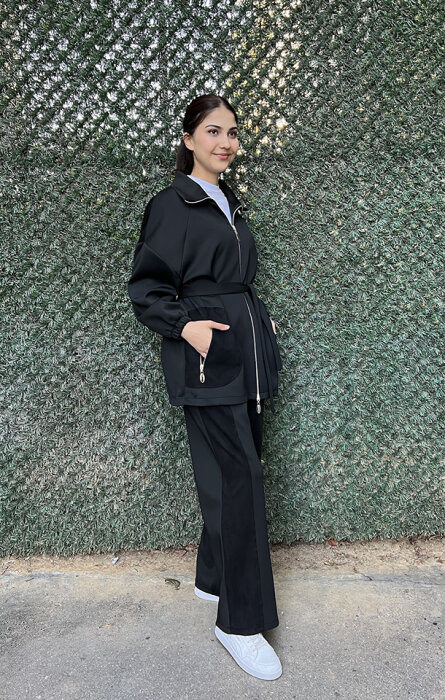 StudioNish Çift Fermuarlı Scuba Takım SİYAH - 3