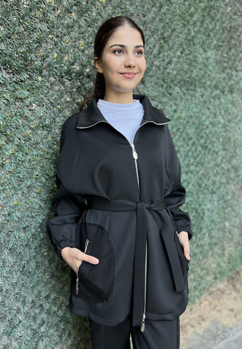 StudioNish Çift Fermuarlı Scuba Takım SİYAH - 4