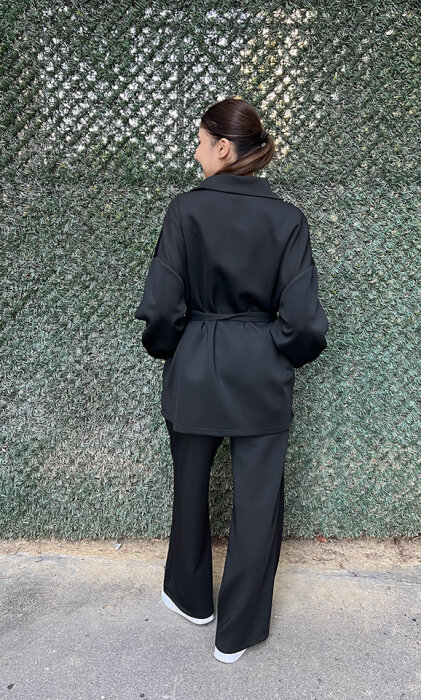 StudioNish Çift Fermuarlı Scuba Takım SİYAH - 5