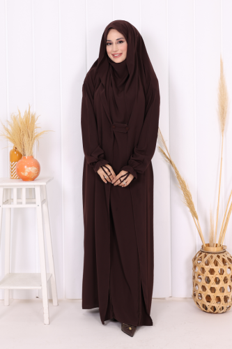 StudioNish Cilbab Abaya KAHVE - STUDIO NİSH