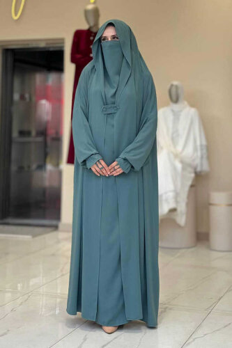 StudioNish Cilbab Abaya MİNT - 2