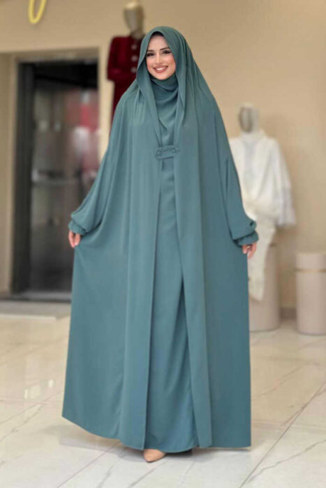 StudioNish Cilbab Abaya MİNT - 1