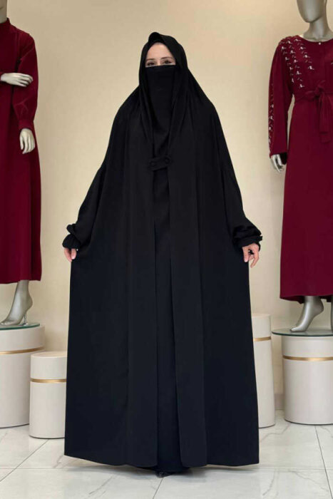StudioNish Cilbab Abaya SİYAH - 2