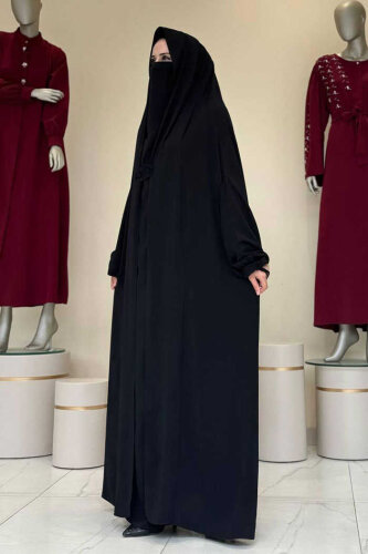 StudioNish Cilbab Abaya SİYAH - 4