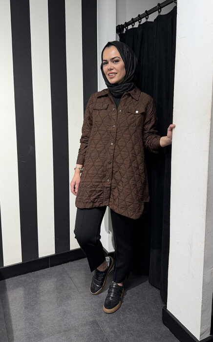 StudioNish Clasy Gömlek KAHVERENGİ - 2