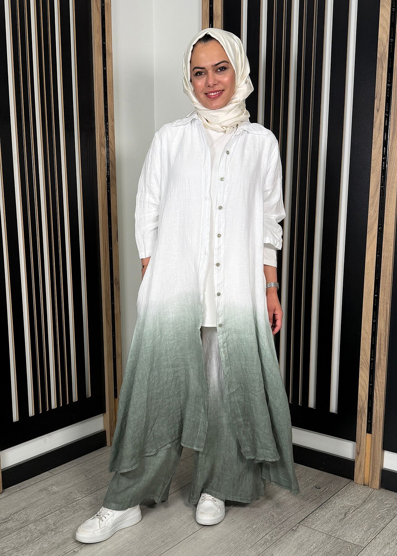 StudioNish Degradeli Pantalonlu Takım HAKİ - 1