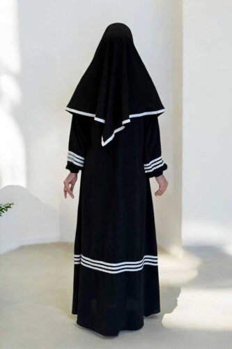 StudioNish Dokuma Şallı Elbise SİYAH - 2