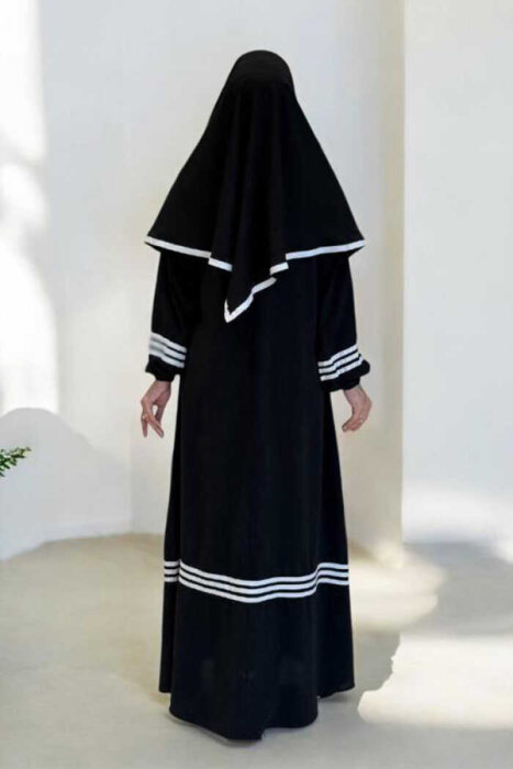 StudioNish Dokuma Şallı Elbise SİYAH - 2