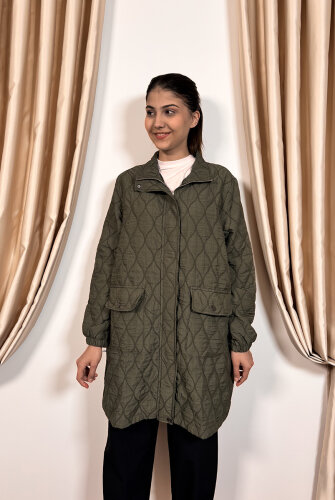 StudioNish Kapitone Trenç HAKİ - 3