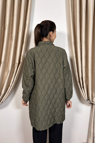 StudioNish Kapitone Trenç HAKİ - 4