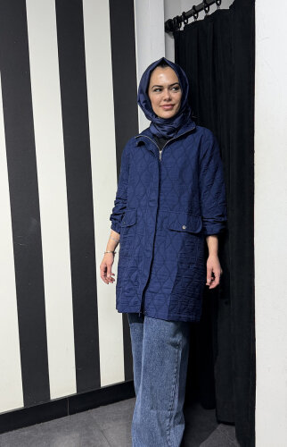 StudioNish Kapitone Trenç LACİVERT - 3