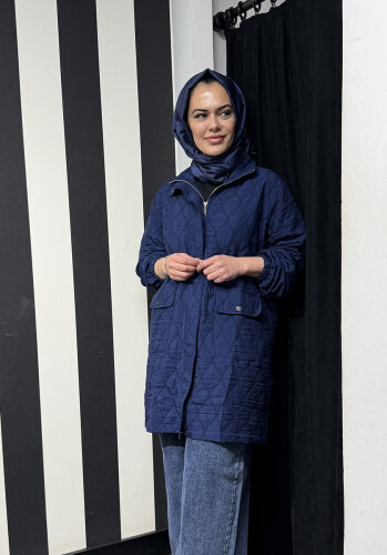 StudioNish Kapitone Trenç LACİVERT - 2