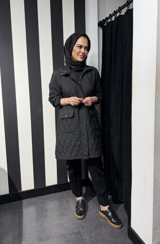 StudioNish Kapitone Trenç SİYAH - 2