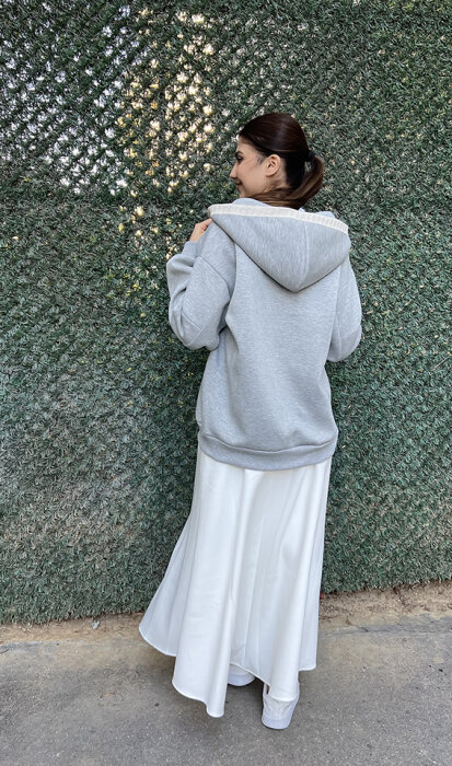 StudioNish Önü Taşlı Ceket GRİ - 6