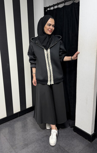 StudioNish Önü Taşlı Ceket SİYAH