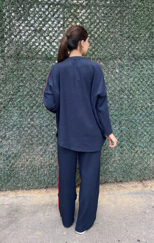 StudioNish Oysho Şeritli Takım LACİVERT - 3