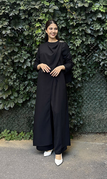 StudioNish Pantolon Tunik Takım SİYAH - 1