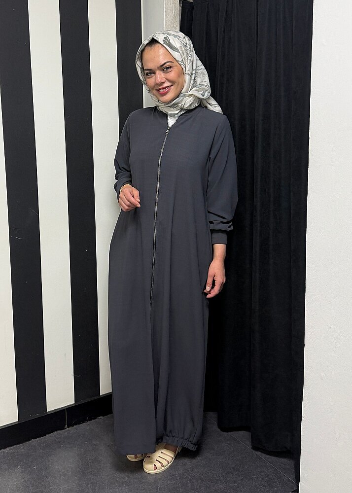 StudioNish Ribanalı Ferace FÜME - 6