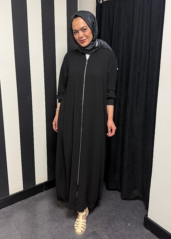 StudioNish Ribanalı Ferace SİYAH - 2
