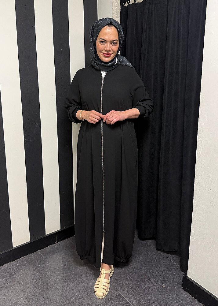 StudioNish Ribanalı Ferace SİYAH - 3